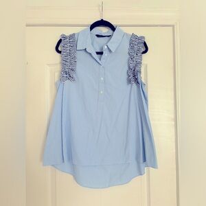 Zara Pinstripe Sleeveless Top